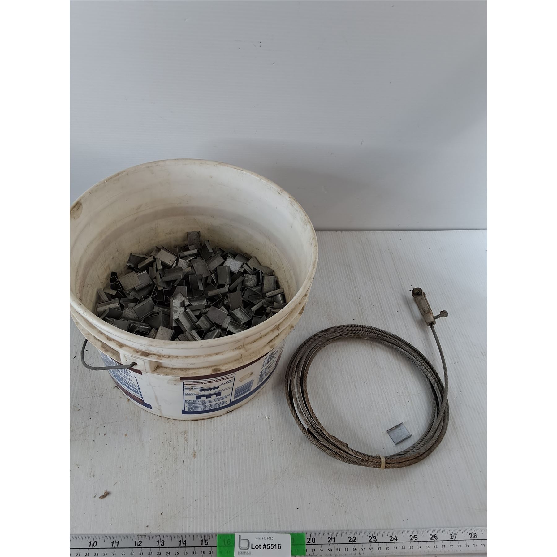 Bucket Of Steel Support Clips, Steel Wire Rope Cable - PICK UP ...