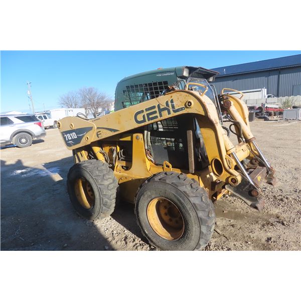 Gehl 7810 Turbo Skidsteer, Enclosed Cab With Air/Heat, Bucket 86" Wide, 3,290 Hours