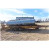 Image 1 : 1980 T.J. Welding Mfg Model 1800 Triple-Axle Dualy Pintle-Hitch Flat Deck Trailer, 18' Deck. Has TOD