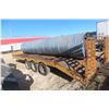 Image 9 : 1980 T.J. Welding Mfg Model 1800 Triple-Axle Dualy Pintle-Hitch Flat Deck Trailer, 18' Deck. Has TOD