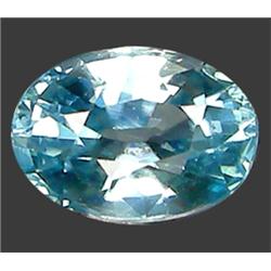 1.57ct Top AAA Oval Cut Blue Green Zircon (GEM-8880)