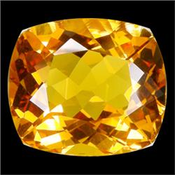 45.70ct Cushion Checker Cut Orange Yellow Citrine  (GEM-17330)