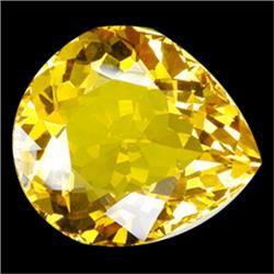 32.25ct Pear Cut Golden Yellow Citrine Appraisal Estimate $685 (GEM-14863)