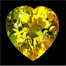 28.90ct AAA Greenyellow Heart Cut Citrine (GEM-14796)
