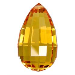 15.15ct Briolette Golden Yellow Citrine (GEM-13045)
