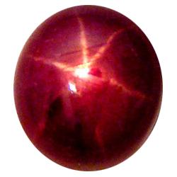 3.52ct Oval Cabochon Red Star Ruby (GEM-13020)