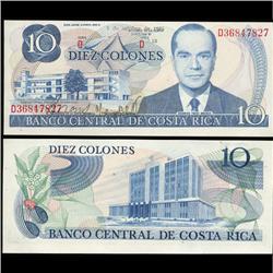 1996 Costa Rica 10 Colones Crisp Unc Note  (CUR-05710)