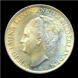 1944D Netherlands  Curaco 2.5 Gilder Silver BU (COI-5774)