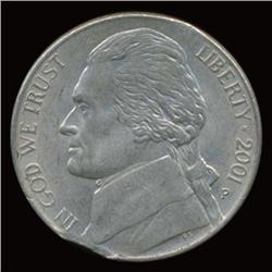 2001P Jefferson Nickel Clip Error Choice Uncirculated (COI-5119)