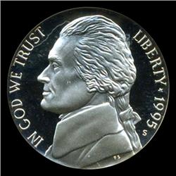 1995S Jefferson Nickel Graded PR70 DCAM (COI-4752)
