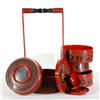 Image 3 : Burmese Red Laquerware Stacking Food Container (CLB-232)