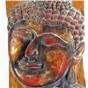 Image 1 : Old Teak Gilded Buddha Face Panel on Base (ANT-185)