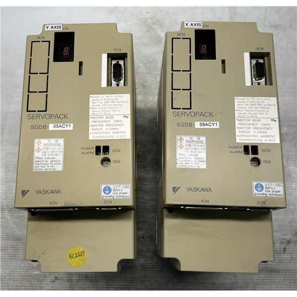 (2) Yaskawa #SGDB-05ACY1 Servo Packs