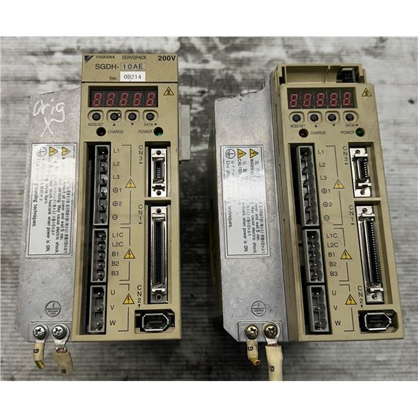 (2) Yaskawa #SGDH-10AE Servo Packs