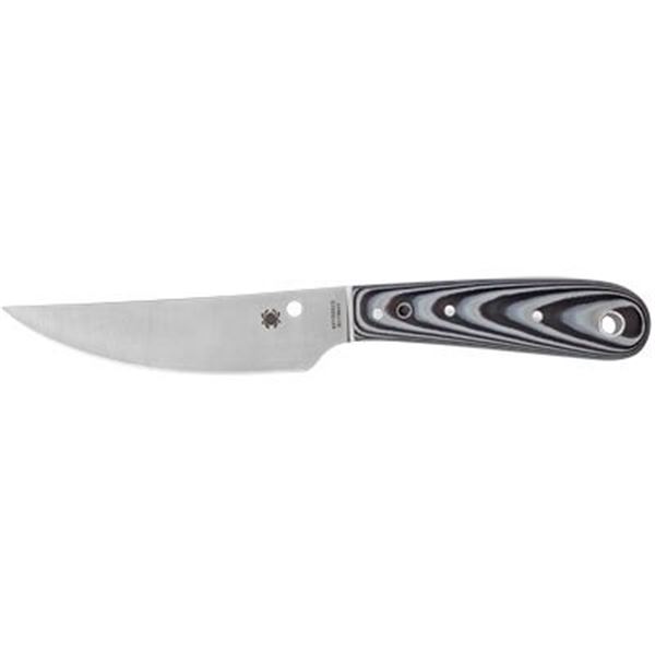SPYDERCO BOW RVR G-10 BLK/WTE W/STH