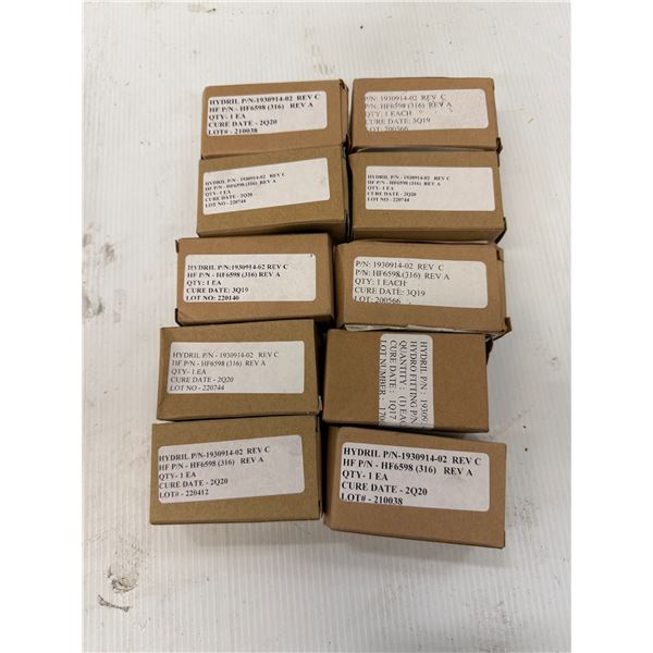 Lot of (10) Hydril #1930914-02 / #HF6598 (316)