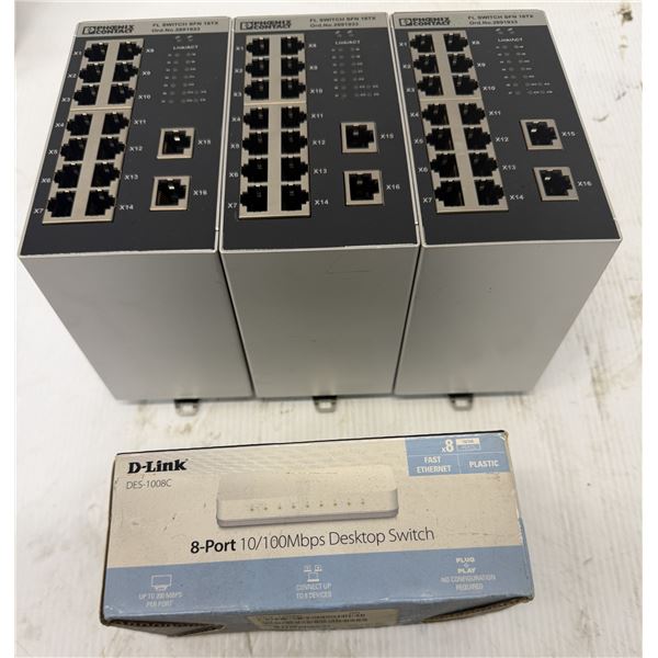 (3) Phoenix Contact #FL SWITCH SFN 16TX / #2891933