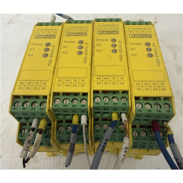 (4) Phoenix Contact #PSR-SCP-24UC/ESA2/4X1/1X2/B / #29 63 802 Safety Relays
