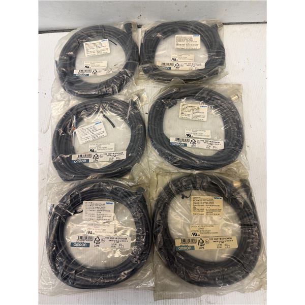 Lot of (6) Omron #XS2F-M12PVC4A5M