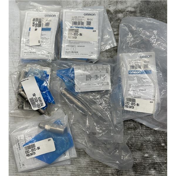 Lot of (6) Omron #E2E-X5Y2-M4 Proximity Switches