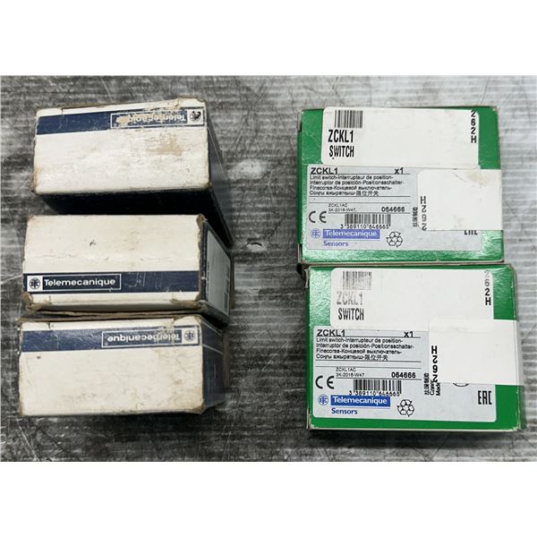 Lot of (5) Telemecanique Limit Switches & Limit Switch Heads