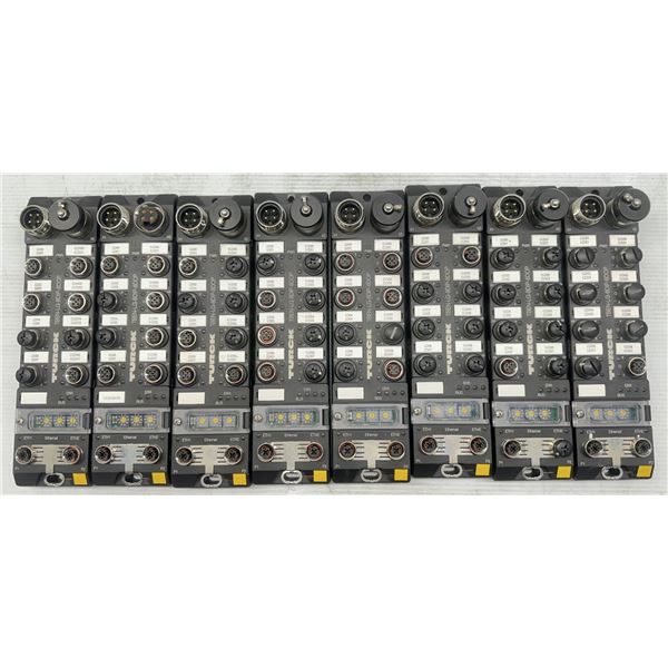 Lot of (8) Turck #TBEN-LG-8DIP-8DOP Multiprotocol Remote I/O Blocks