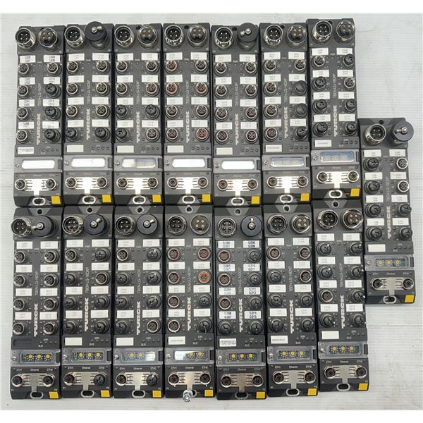 Lot of (15) Turck #TBEN-LG-16DXP & #TBEN-LG-16DIP Multiprotocol Remote I/O Blocks
