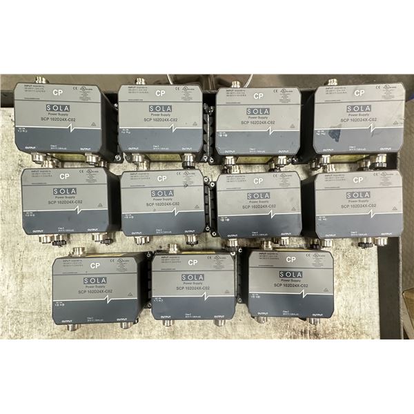 Lot of (11) Sola #SCP 102D24X-C02 Power Supplies