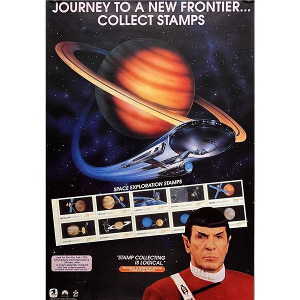 Rare Star Trek Space Exploration Stamp Collectors original movie poster