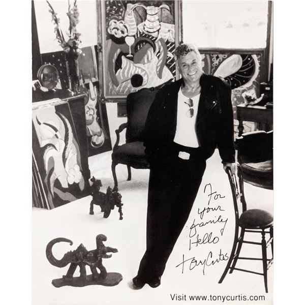 Tony Curtis signed photo