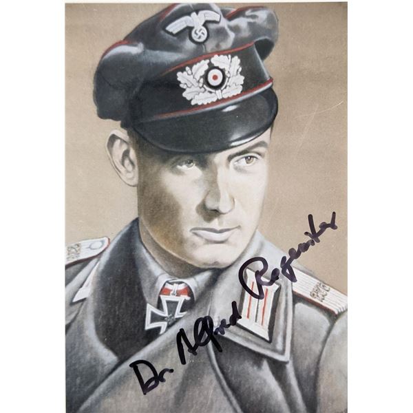 WW2 German Officer Alfred Regeniter signed photo