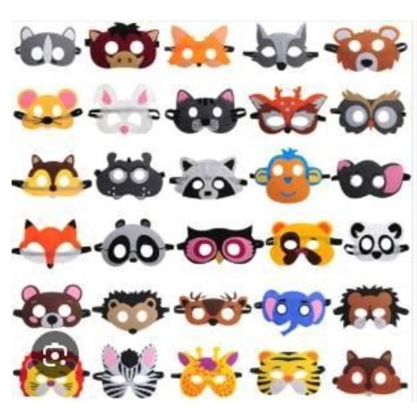 Colorful Foam Tiger and Animal Masks