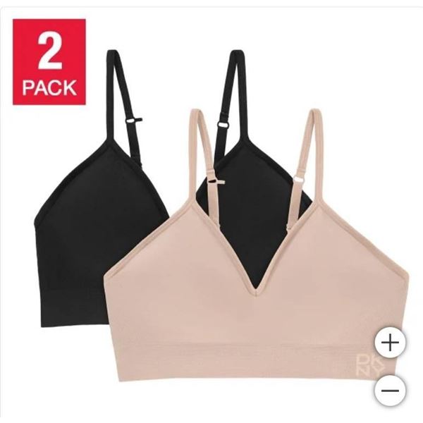 DKNY 2-Pack Seamless Bra, Size L/G, Convertible Straps