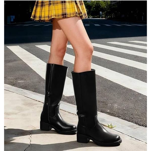 DREAM PAIRS Women’s Knee-High Boots – Classic Comfort,Size 11 Black,DWUMKB2539