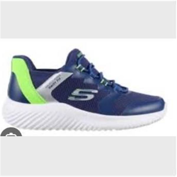 Skechers Boys’ Athletic Shoes, Model 1873816, Blue/Green, Size 13
