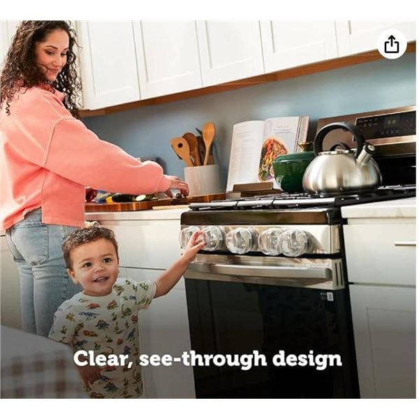 Safety 1st Clear View Stove Knob Covers, 5 Pack