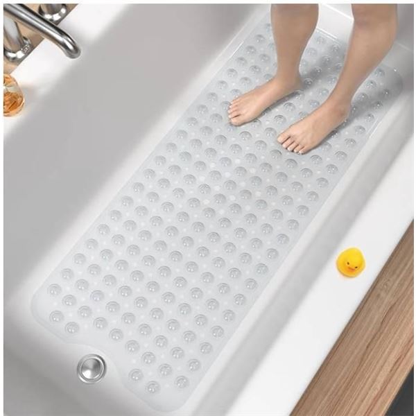 Large Non-Slip Bathtub and Shower Mat – Clear