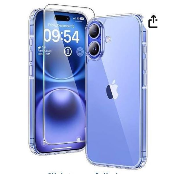 TAURI Case for iPhone PM (2025), YJ Clear 1+1 CL