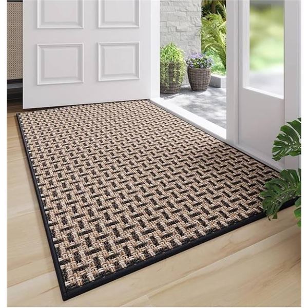 Door Mat Entrance 24″x35″, Dirt Resistant and Absorbent, Non-Slip Rubber Backing F