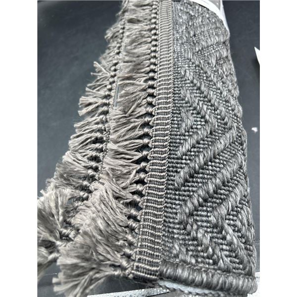 Costco Natco Home 2’6″ x 6’4″Gray Patterned Rug with Fringes and