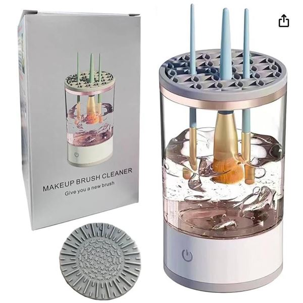 Electric Makeup Brush Cleaner and Dryer with Multi-Size Holders