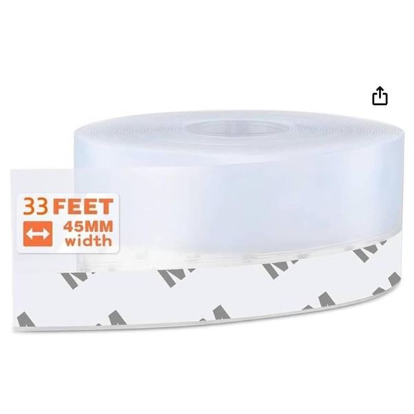 Jabukosu 33 Feet Silicone Seal for Doors, Windows, and Shower Glass Gaps
