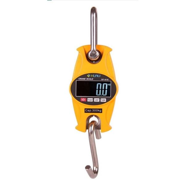 Klau Digital Hanging Scales 300 Kg / 600 lb SF-918 Heavy Duty Crane Scale Yellow