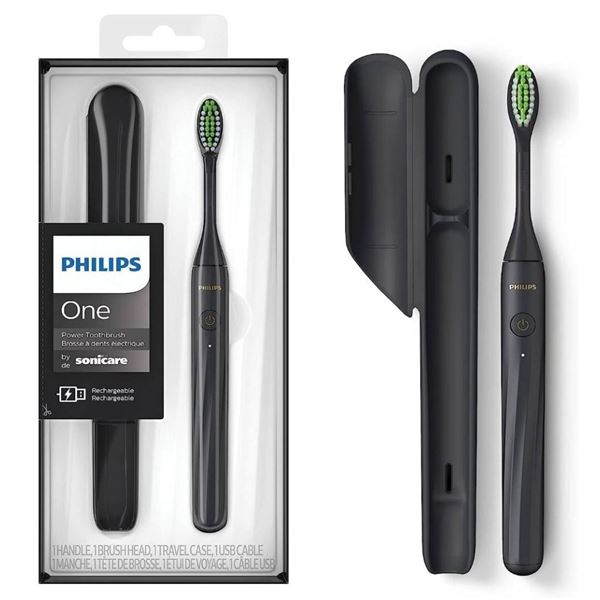 Philips One Battery Toothbrush by Sonicare Model HY1100/04 Black