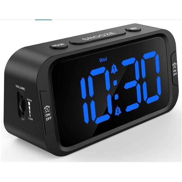 Odokee Digital Dual Alarm Clock with USB Charging Port and Large Display