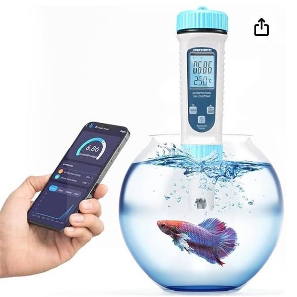 Xpertmatic Bluetooth Water Tester, 7-in-1, Blue (Model 82-002-009A)