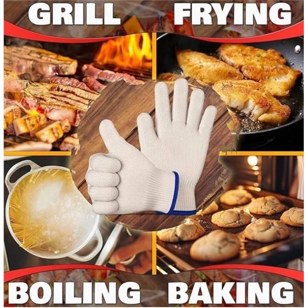 Heat-Resistant Cooking Gloves for Indoor and Outdoor Use