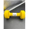 Image 2 : 7 lb Yellow Dumbbell with Neoprene Coating