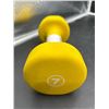 Image 3 : 7 lb Yellow Dumbbell with Neoprene Coating