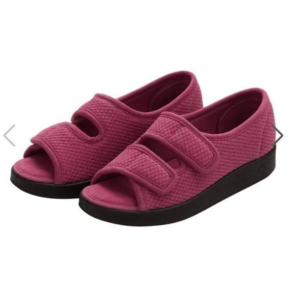 Silverts Adaptive Women’s Open-Toe Footwear Size 8 with Adjustable Straps Rose Petal